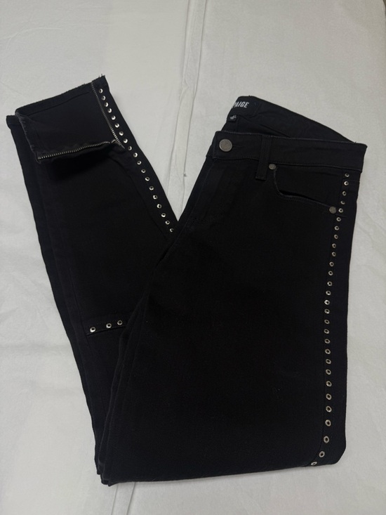 PAIGE Denim - ⚫️PAIGE Black vintage studded ankle zip jeans. ⚫️